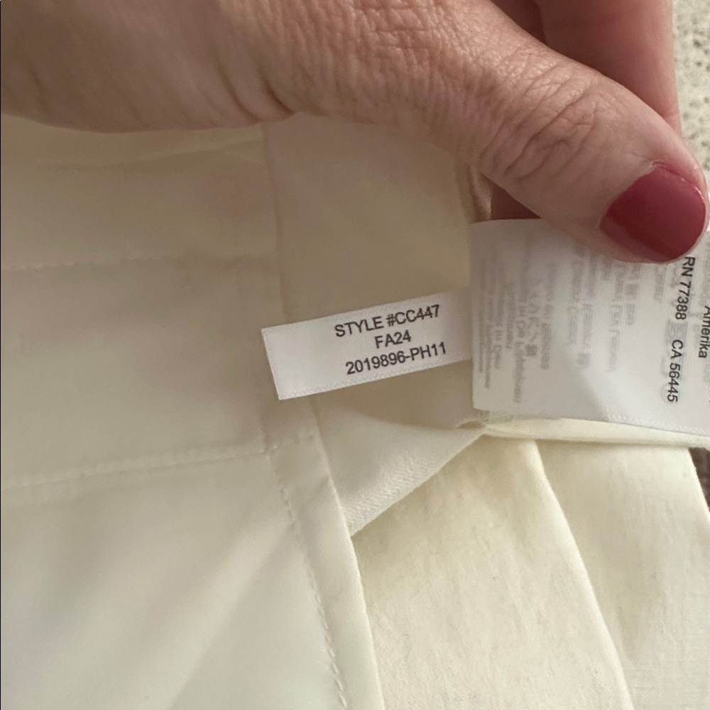 NWT J Crew white Kya chino pants 0 - Picture 5 of 8